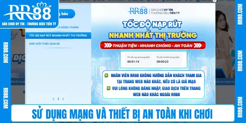 Sử dụng mạng và thiết bị an toàn khi chơi